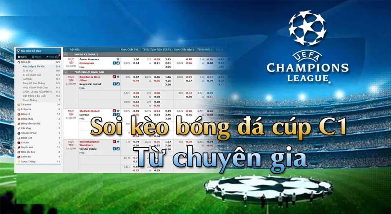 soi kèo cúp C1 cho người mới